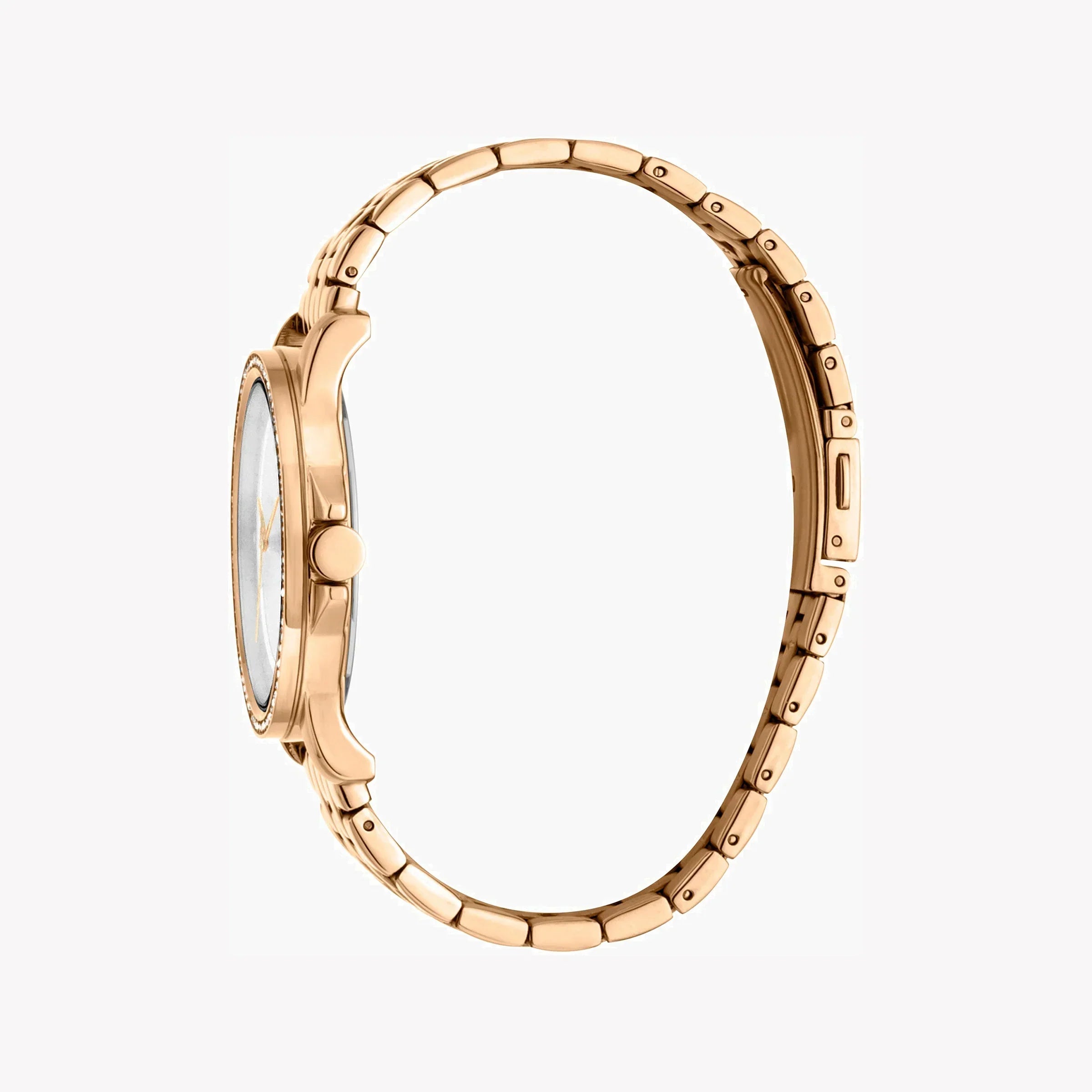 Montre femme Esprit en acier inoxydable or rose, cadran argenté | ES1L192M0015