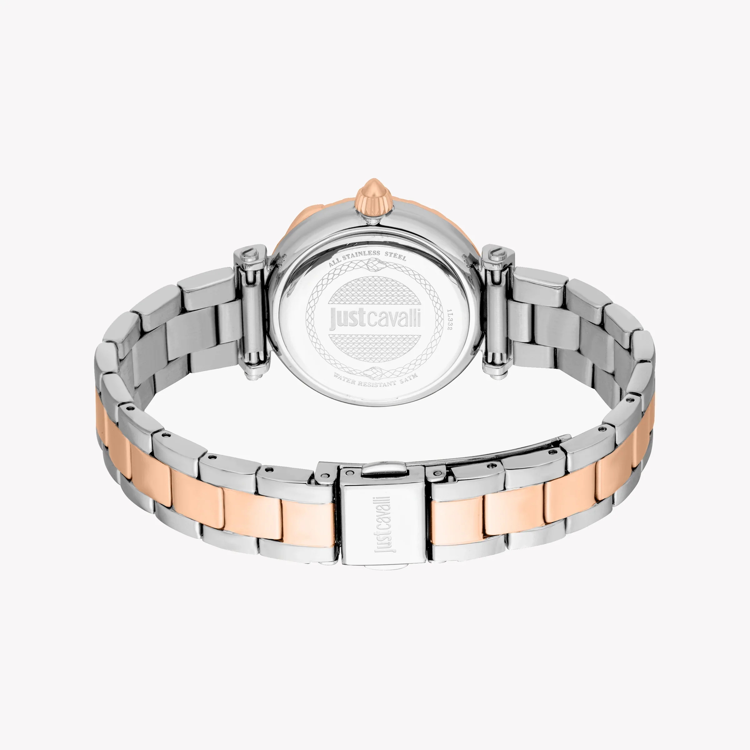 Montre femme Just Cavalli bicolore avec cadran blanc