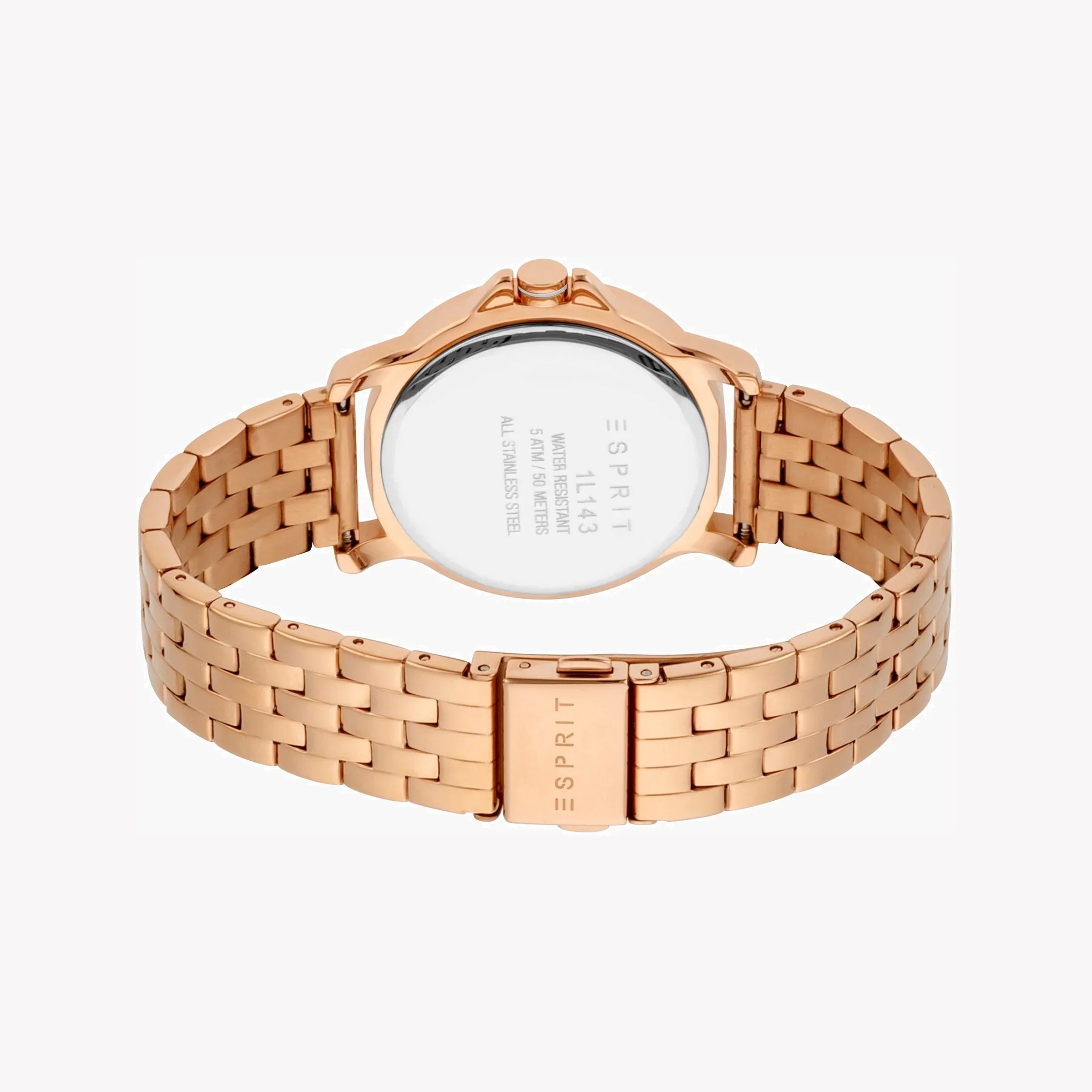 Montre femme Esprit en acier inoxydable or rose, cadran argenté | ES1L192M0015