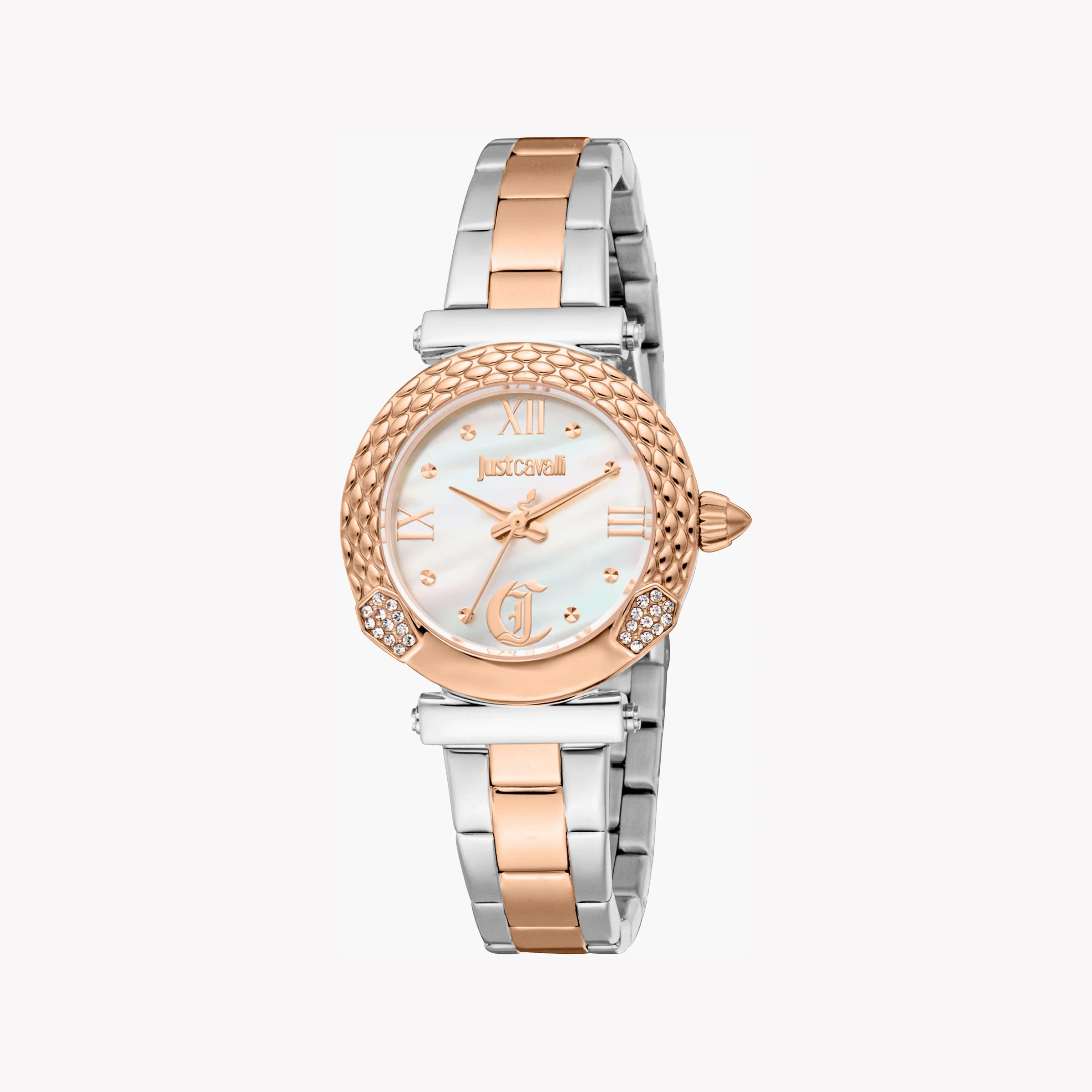 Montre femme Just Cavalli bicolore avec cadran blanc