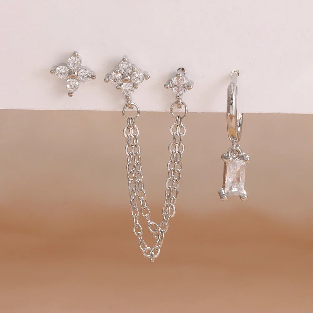 Zodiac Birthstone Earrings Set for Everyday Celestial Style