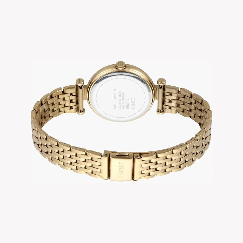 Montre femme Esprit élégante dorée avec cadran champagne | ES1L049M0055