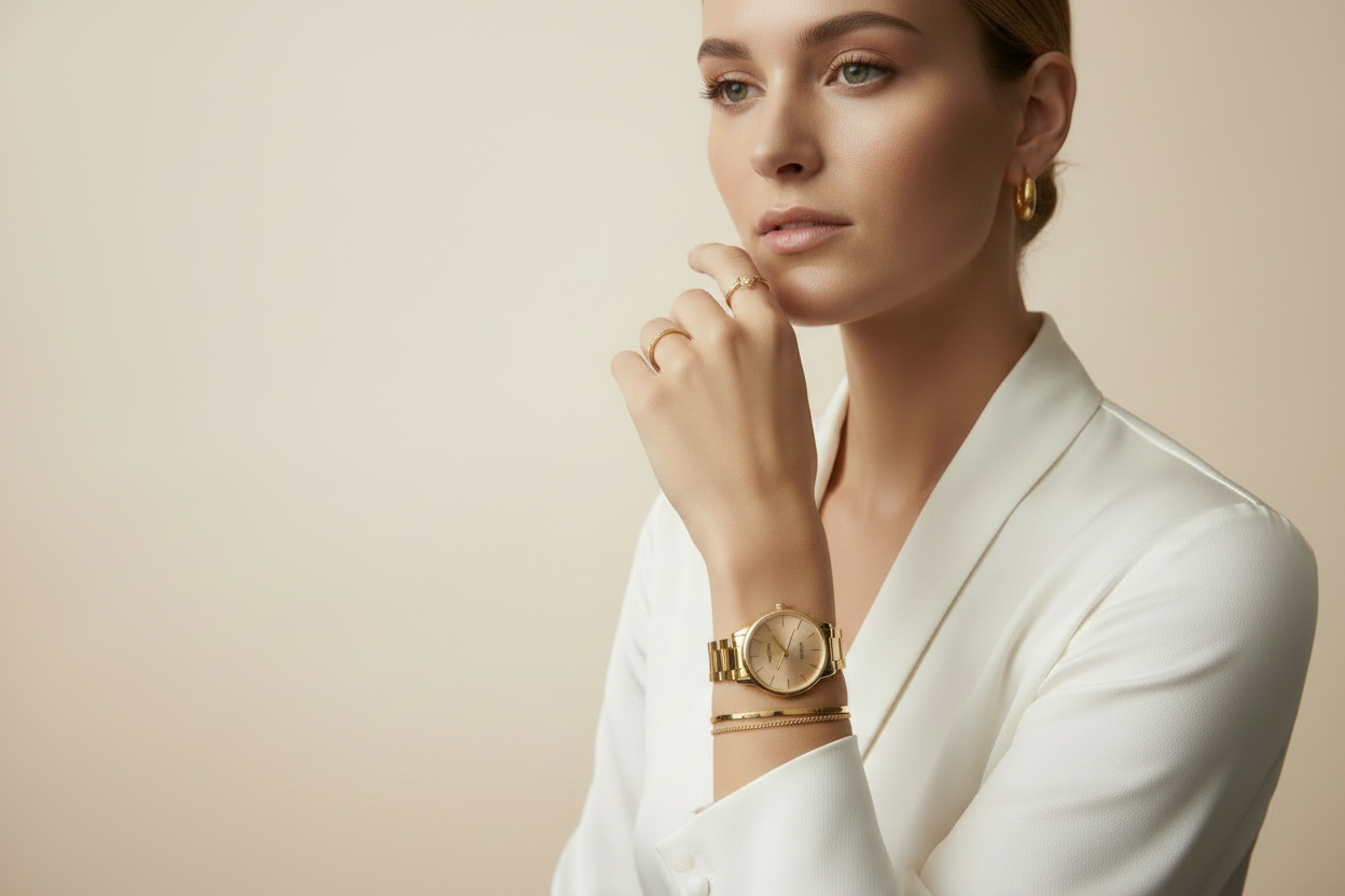Photo montre femme blonde
